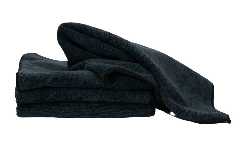 Black Microfiber Towels - Shop towel rental program from Acme Uniforms